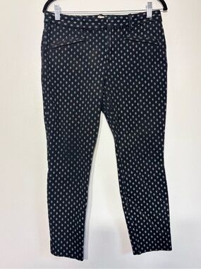 GAP Black Skinny Pants with White Diamond Print